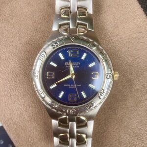 Embassy by Gruen Men's Silver and Gold Watch